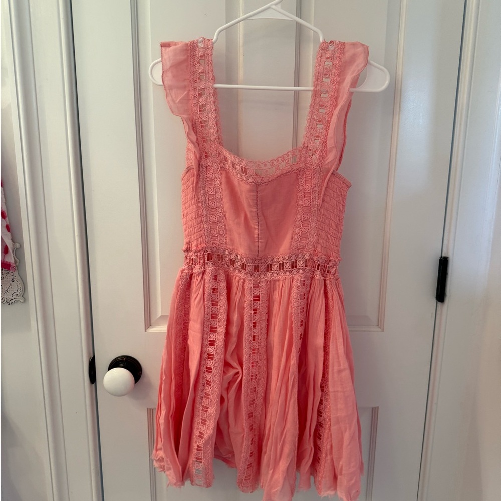 Free People Pink Lace Dress